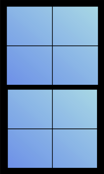 Vertical sliding storm window illustration